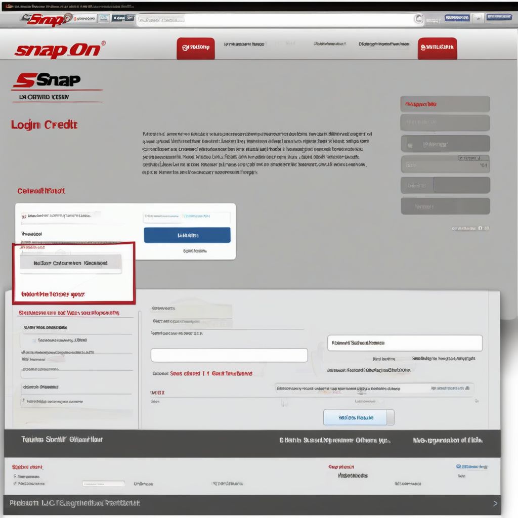 Snap-on credit login portal screenshot